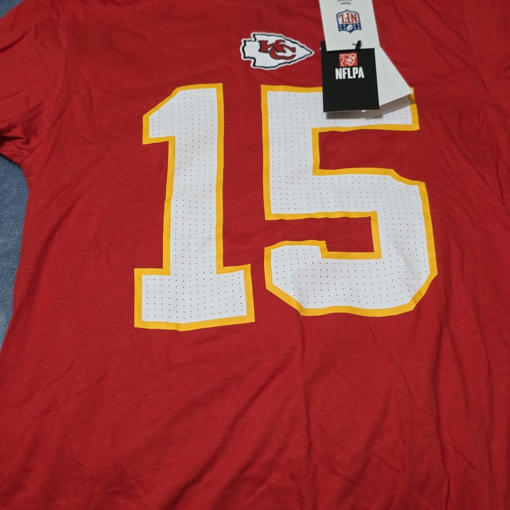Red NFLPA T Shirt Jersey with Number 15